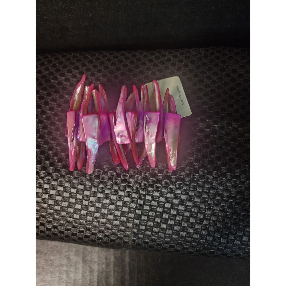 Mar Sol Accessories Pink Iridescent Shell Shard Stretch Bracelet New With Tags